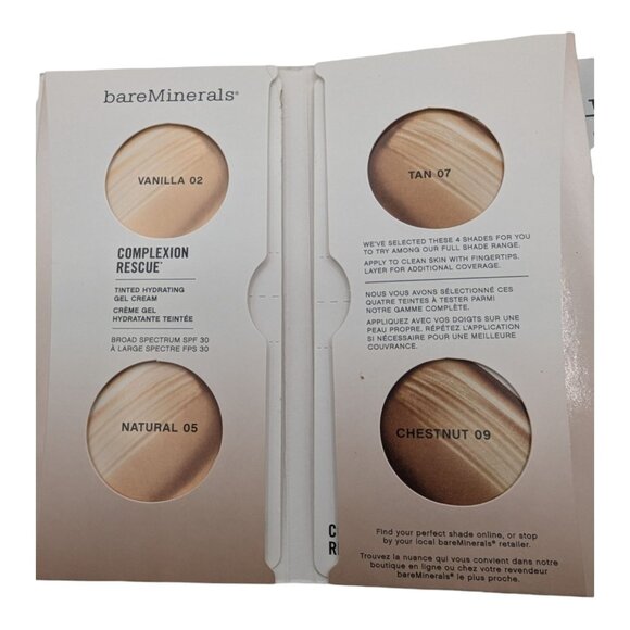 4 BareMinerals Complexion Rescue Defense Samples SPF 30 Hydrating Gel Cream - Picture 2 of 9